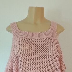 Pink Knit Sleeveless Top
